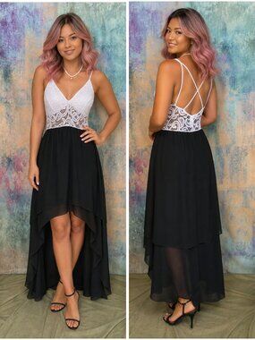 📌Coco Avante Graceful From Every Angle Sheer Illusion Waist Cocktail Dress